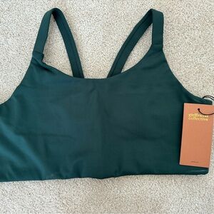 Girlfriend Collective Dark Green sports bra